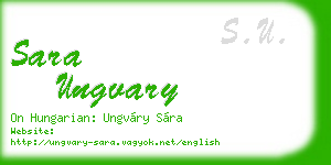 sara ungvary business card